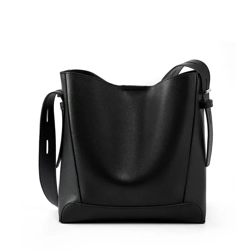 Bolsa Feminina de Ombro em Couro PU Grande Capacidade Impermeável Modelo Belle
