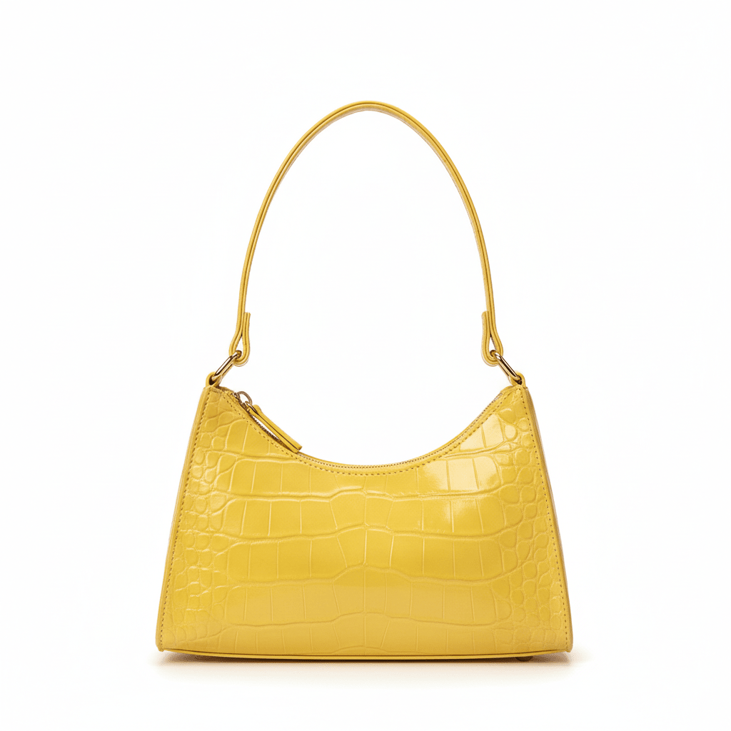 Bolsa Feminina de Ombro Textura Croco Modelo Rouge