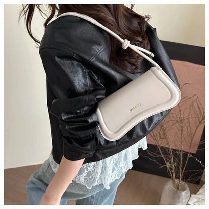 Bolso de Hombro Minimalista para Mujer con Asa de Nudos Modelo Élégance Noire