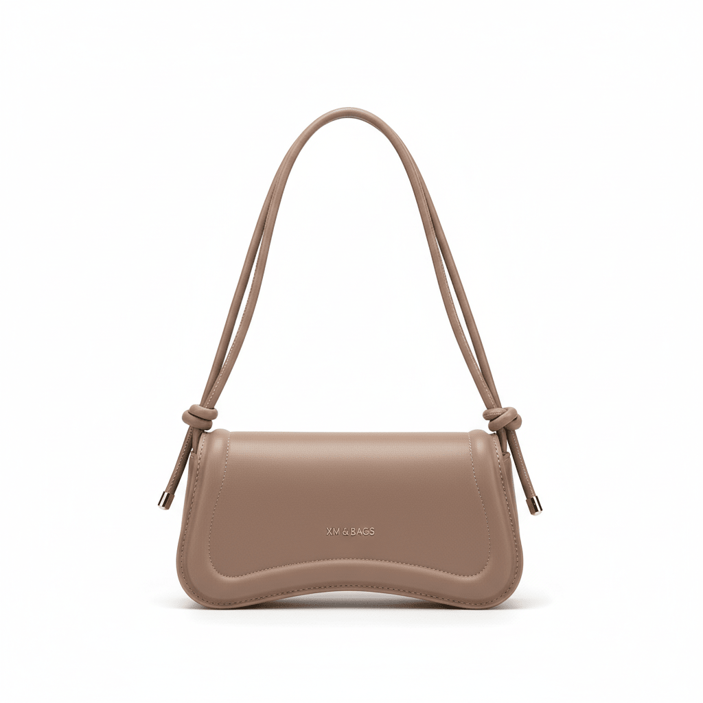 Bolso de Hombro Minimalista para Mujer con Asa de Nudos Modelo Élégance Noire