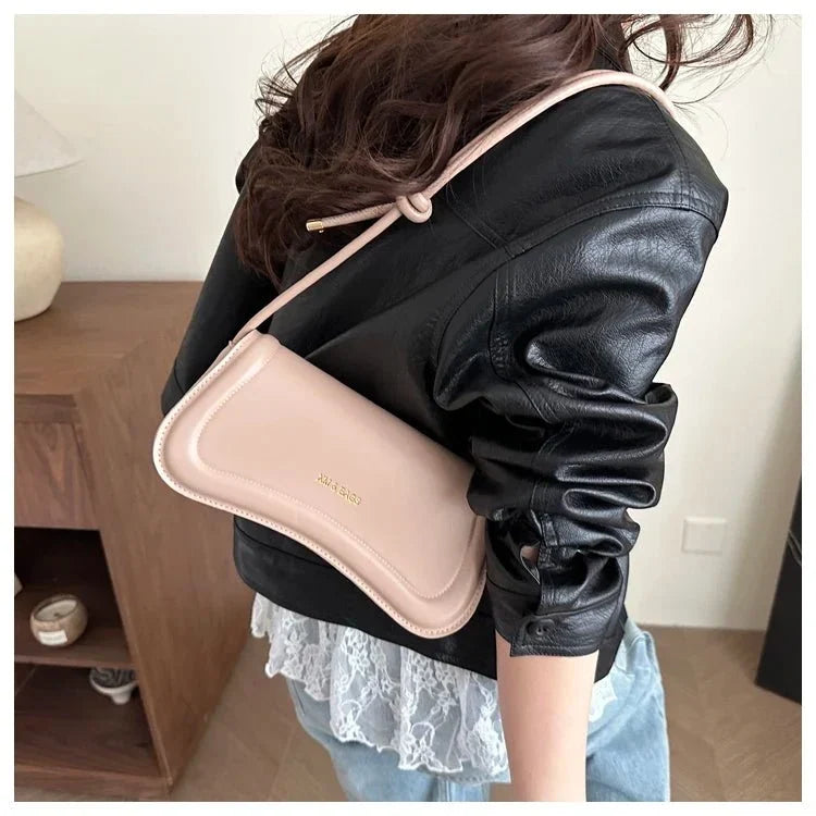 Bolso de Hombro Minimalista para Mujer con Asa de Nudos Modelo Élégance Noire