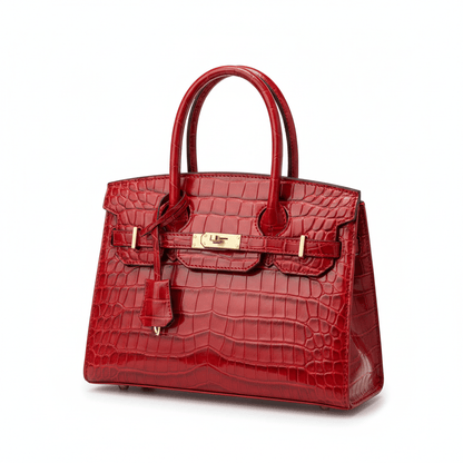 Bolsa Feminina em Couro PU Textura Croco Modelo Blinkin